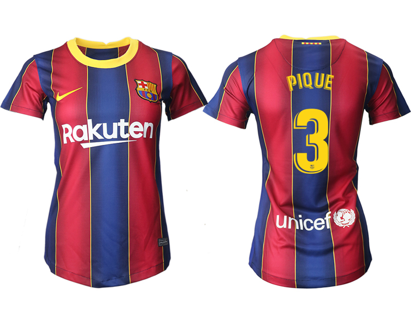 Women 2020-2021 Barcelona home aaa version #3 red Soccer Jerseys